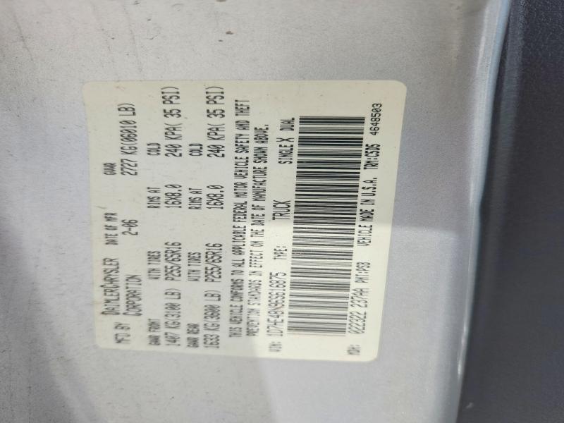 58211986 :رقم المزاد ، 1D7HE48N96S616875 vin ، 2006 Dodge Dakota مزاد بيع