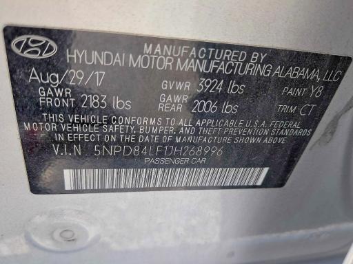 2018 Hyundai Elantra მანქანა იყიდება აუქციონზე, vin: 5NPD84LF1JH268996, აუქციონის ნომერი: 56449586
