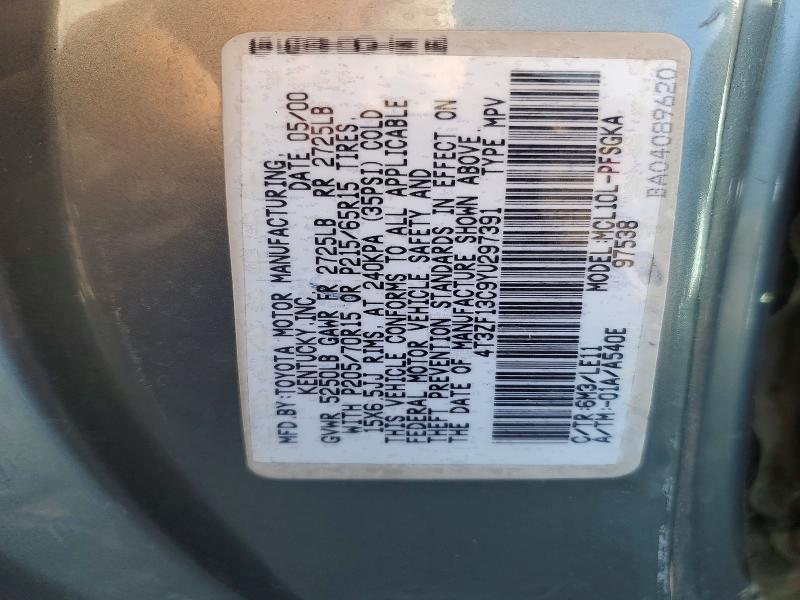 Продажа на аукционе авто 2000 Toyota Sienna, vin: 4T3ZF13C9YU297391, номер лота: 55760006