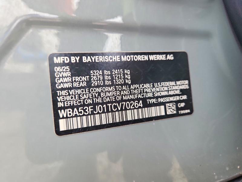 Продажа на аукционе авто 2026 Bmw 530, vin: WBA53FJ01TCV70264, номер лота: 57304726