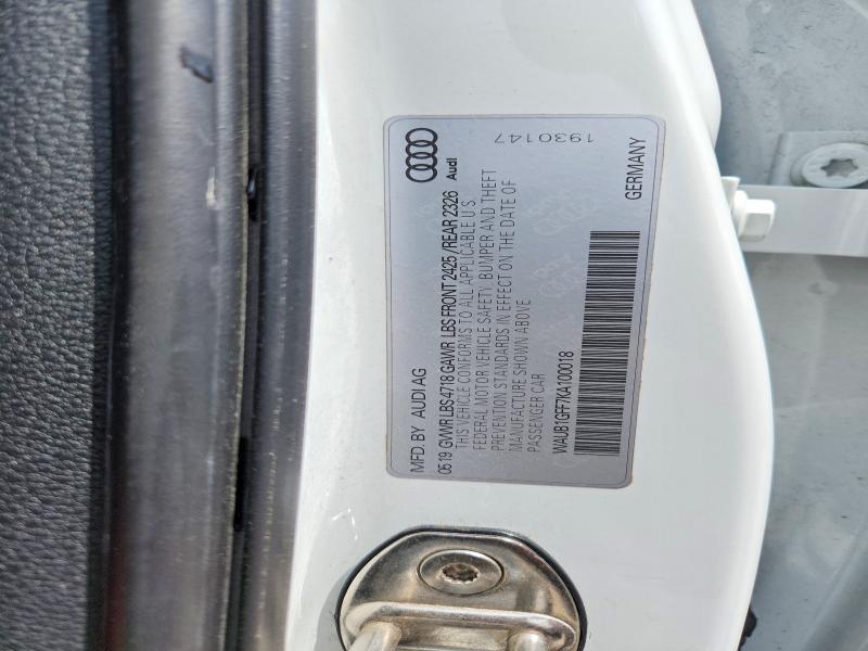 Aukcja sprzedaży 2019 Audi S3, vin: WAUB1GFF7KA100018, numer aukcji: 57923816