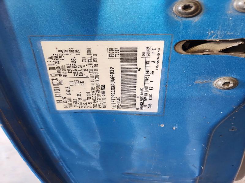 57640466 :رقم المزاد ، 1FTCR11XXPUA64019 vin ، 1993 Ford Ranger مزاد بيع