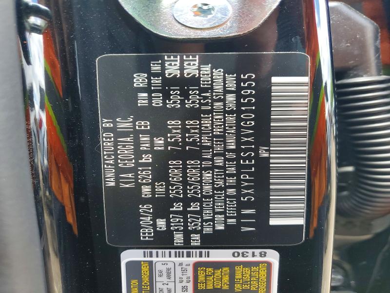 57953346 :رقم المزاد ، 5XYPLES1XVG015955 vin ، 2027 Kia Telluride مزاد بيع