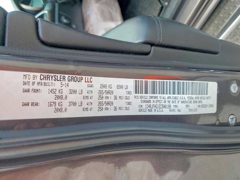 56497946 :رقم المزاد ، 1C4RJFAG1EC506199 vin ، 2014 Jeep Grand Cherokee مزاد بيع