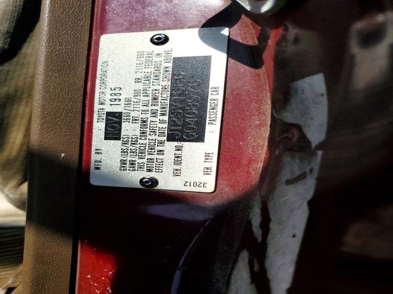 Продаж на аукціоні авто 1986 Toyota Camry, vin: JT2SV16E6G0408976, номер лоту: 57426086