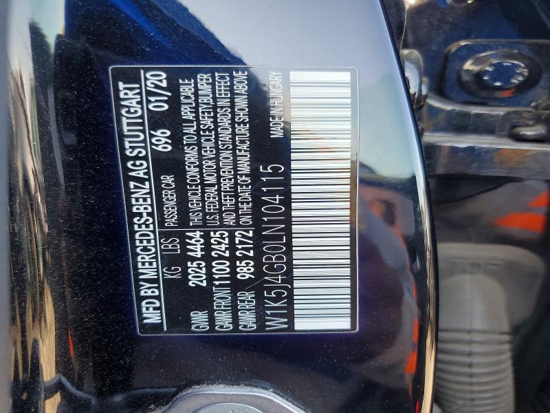 Продажа на аукционе авто 2020 Mercedes-benz Cla, vin: W1K5J4GB0LN104115, номер лота: 57002636
