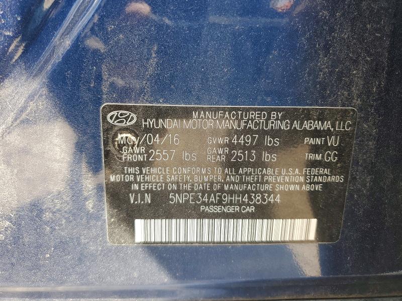 Aukcja sprzedaży 2017 Hyundai Sonata, vin: 5NPE34AF9HH438344, numer aukcji: 56136046