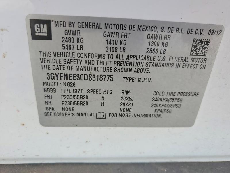 Продажа на аукционе авто 2013 Cadillac Srx, vin: 3GYFNEE30DS518775, номер лота: 56912656
