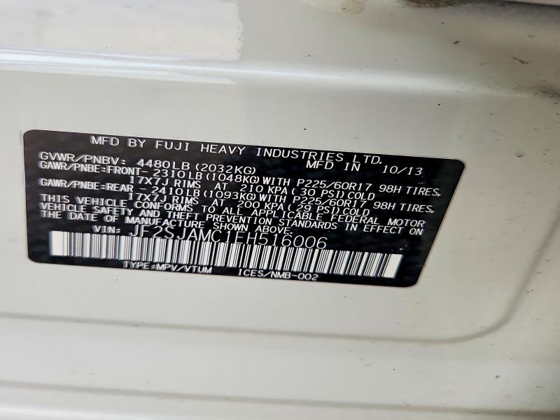 Продажа на аукционе авто 2014 Subaru Forester, vin: JF2SJAMC1EH516006, номер лота: 56341696