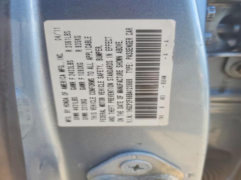 59085336 :رقم المزاد ، 1HGCP2F86BA120689 vin ، 2011 Honda Accord مزاد بيع