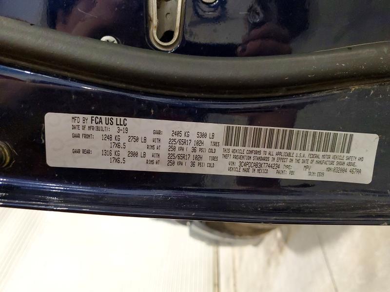 Aukcja sprzedaży 2019 Dodge Journey, vin: 3C4PDCAB3KT744234, numer aukcji: 58010316