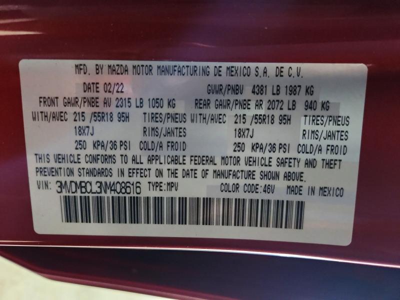 Продажа на аукционе авто 2022 Mazda Cx-30, vin: 3MVDMBCL3NM408616, номер лота: 57377236