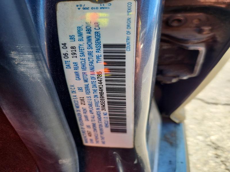 Aukcja sprzedaży 2004 Volkswagen Jetta, vin: 3VWSE69M84M144785, numer aukcji: 55417586