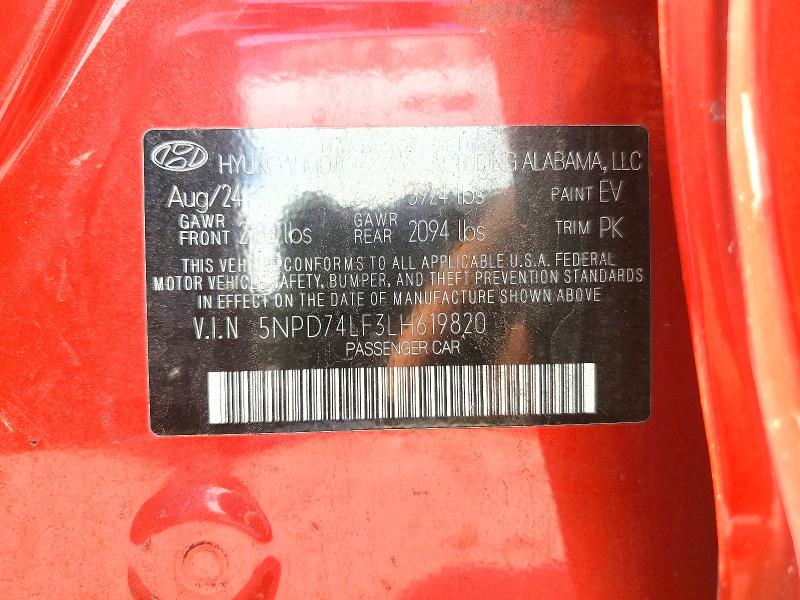 Aukcja sprzedaży 2020 Hyundai Elantra, vin: 5NPD74LF3LH619820, numer aukcji: 58964786
