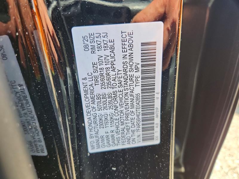 Aukcja sprzedaży 2026 Honda Cr -v, vin: 7FARS6H62TE042855, numer aukcji: 59009436