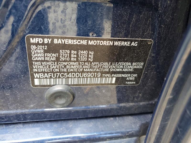 Продажа на аукционе авто 2013 Bmw 535, vin: WBAFU7C54DDU69019, номер лота: 55678876