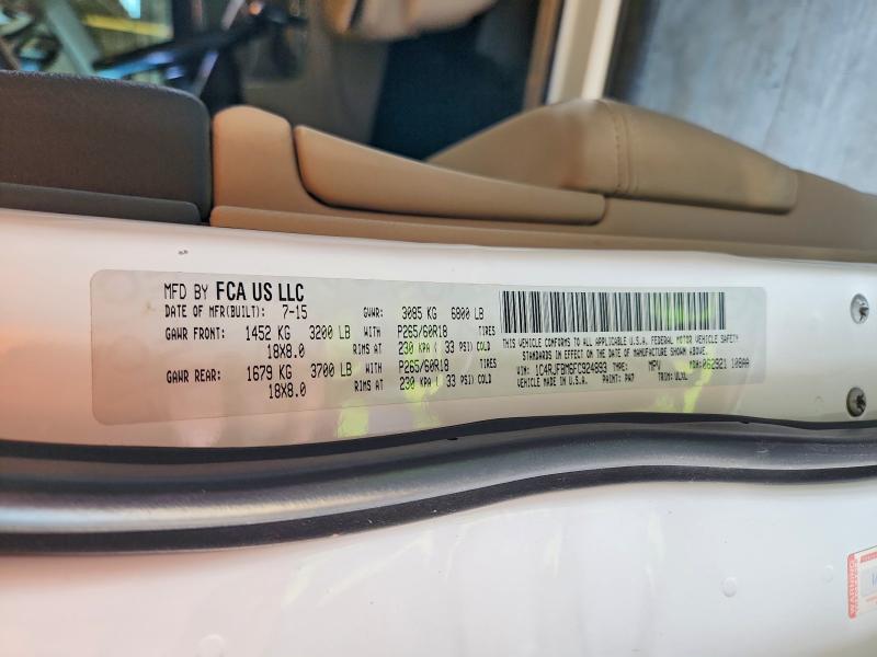 59388586 :رقم المزاد ، 1C4RJFBM6FC924893 vin ، 2015 Jeep Grand Cherokee مزاد بيع