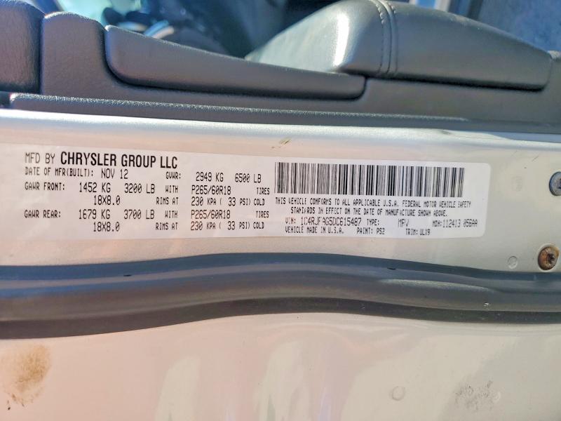 Продажа на аукционе авто 2013 Jeep Grand Cherokee, vin: 1C4RJFAG5DC615487, номер лота: 55826966