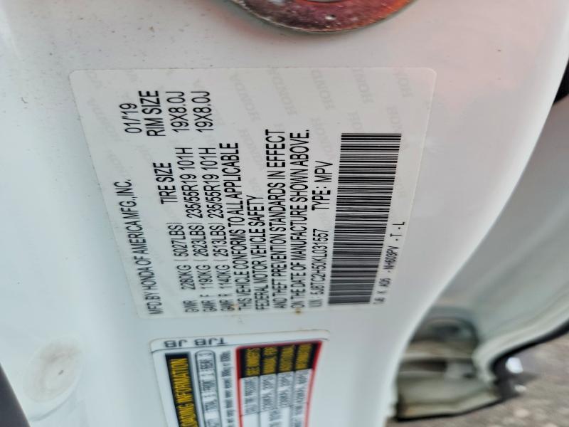 85451895 :رقم المزاد ، 5J8TC2H50KL031557 vin ، 2019 Acura Rdx مزاد بيع