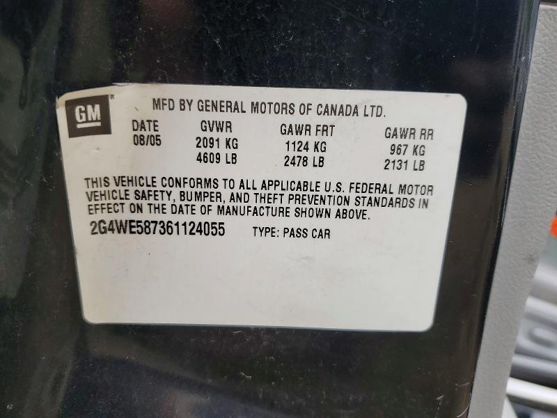 Aukcja sprzedaży 2006 Buick Lacrosse, vin: 2G4WE587361124055, numer aukcji: 58566696