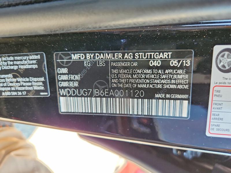 2014 Mercedes-benz S მანქანა იყიდება აუქციონზე, vin: WDDUG7JB6EA001120, აუქციონის ნომერი: 58806716