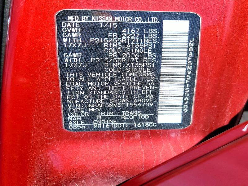 Aukcja sprzedaży 2015 Nissan Juke, vin: JN8AF5MV5FT556709, numer aukcji: 58242196