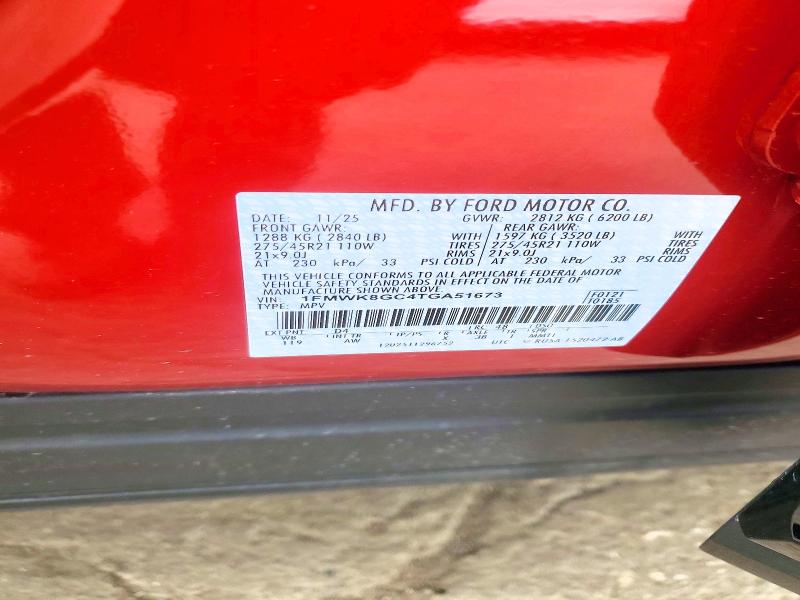 Продажа на аукционе авто 2026 Ford Explorer, vin: 1FMWK8GC4TGA51673, номер лота: 58093406