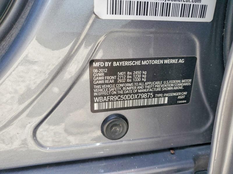 Продаж на аукціоні авто 2013 Bmw 550, vin: WBAFR9C50DDX79875, номер лоту: 57314306
