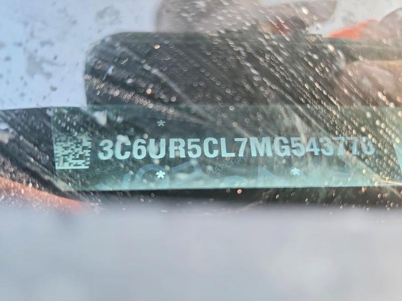 58962096 :رقم المزاد ، 3C6UR5CL7MG543770 vin ، 2021 Ram 2500 مزاد بيع