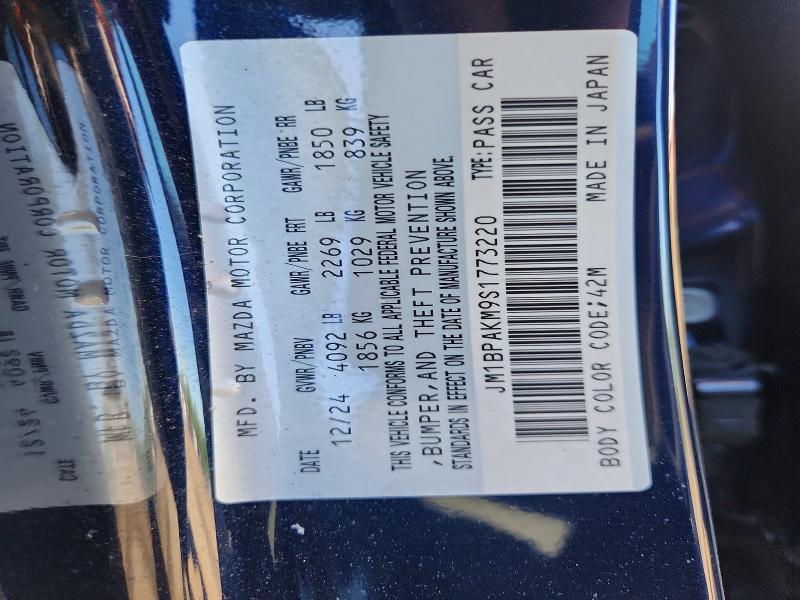 Aukcja sprzedaży 2025 Mazda 3, vin: JM1BPAKM9S1773220, numer aukcji: 56478706