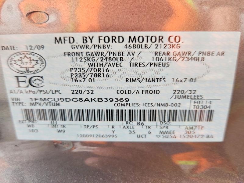 Продаж на аукціоні авто 2010 Ford Escape, vin: 1FMCU9DG8AKB39369, номер лоту: 56623976