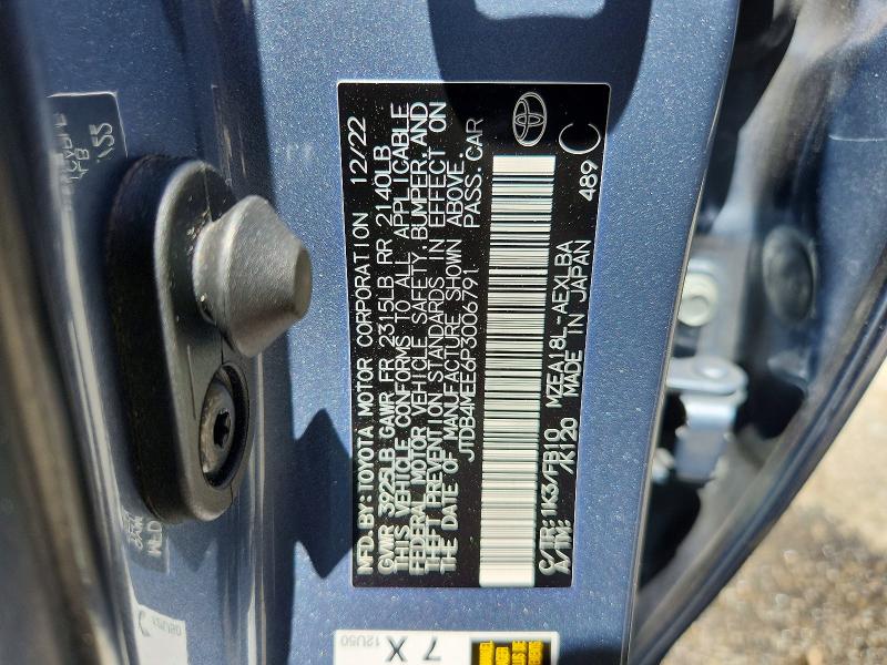2023 Toyota Corolla მანქანა იყიდება აუქციონზე, vin: JTDB4MEE6P3006791, აუქციონის ნომერი: 55654196