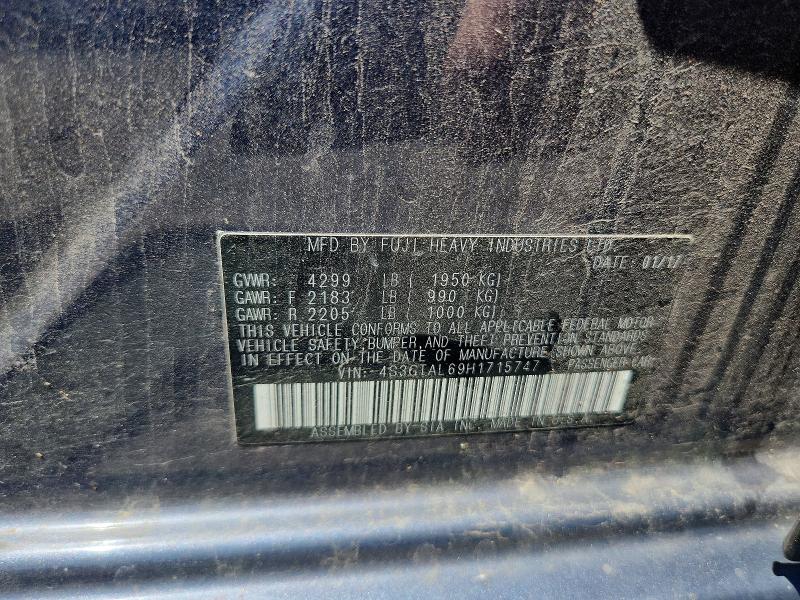 58628136 :رقم المزاد ، 4S3GTAL69H1715747 vin ، 2017 Subaru Impreza مزاد بيع