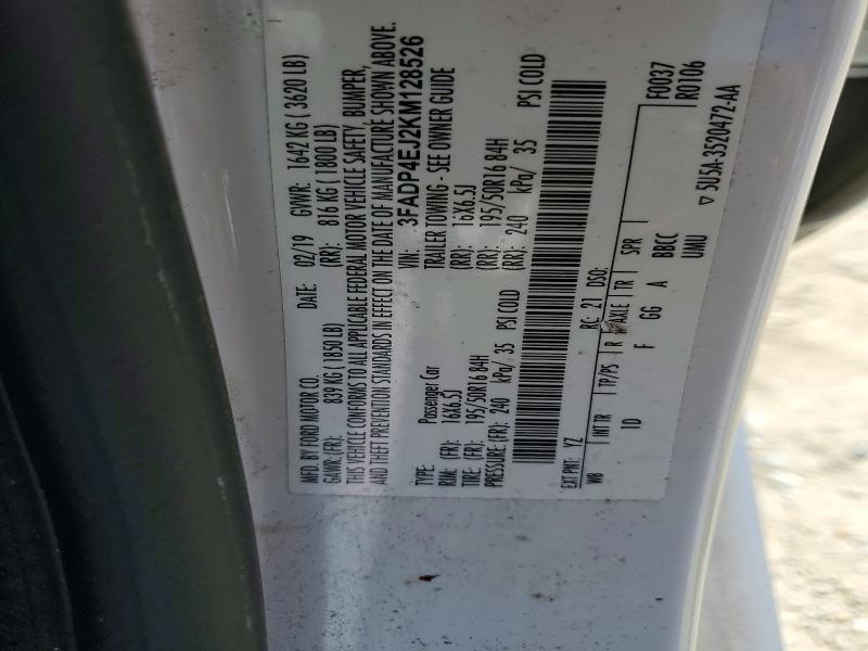 Продажа на аукционе авто 2019 Ford Fiesta, vin: 3FADP4EJ2KM128526, номер лота: 55107126