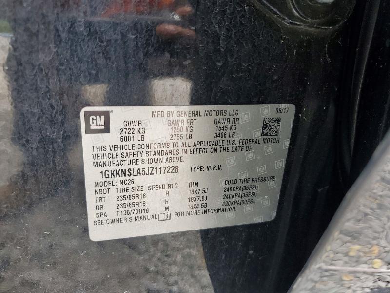 Продажа на аукционе авто 2018 Gmc Acadia, vin: 1GKKNSLA5JZ117228, номер лота: 56321536