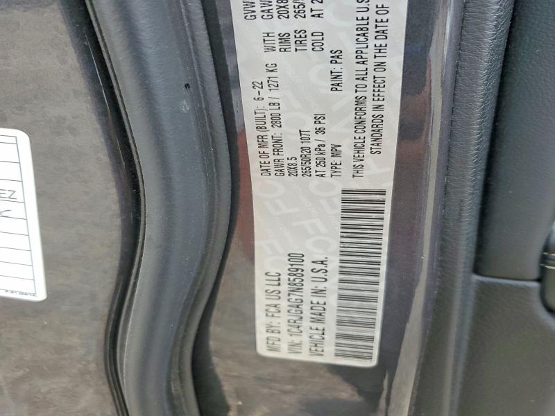 2022 Jeep Grand Cherokee მანქანა იყიდება აუქციონზე, vin: 1C4RJGAG7N8589100, აუქციონის ნომერი: 58539046
