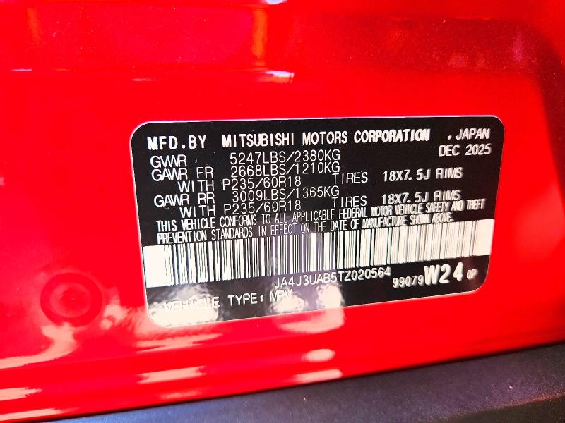56719456 :رقم المزاد ، JA4J3UAB5TZ020564 vin ، 2026 Mitsubishi Outlander مزاد بيع