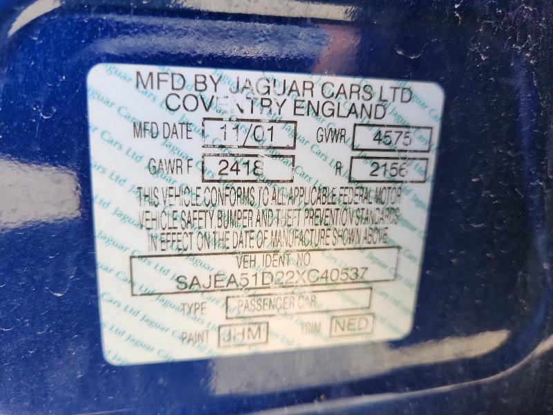 Aukcja sprzedaży 2002 Jaguar X-type, vin: SAJEA51D22XC40537, numer aukcji: 55892436