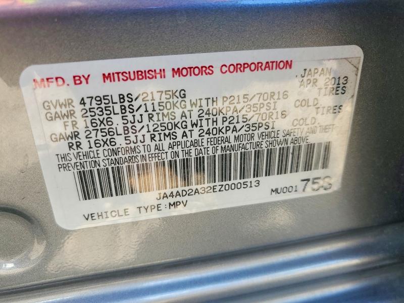 58816726 :رقم المزاد ، JA4AD2A32EZ000513 vin ، 2014 Mitsubishi Outlander مزاد بيع