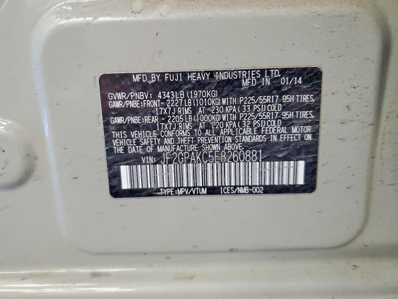 Aukcja sprzedaży 2014 Subaru Xv Crosstrek, vin: JF2GPAKC5E8260881, numer aukcji: 55622326