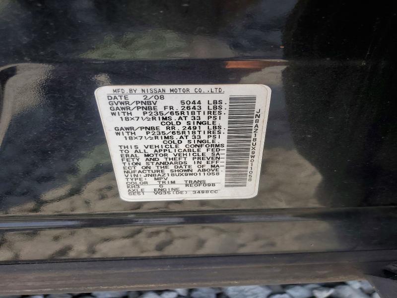 56248466 :رقم المزاد ، JN8AZ18UX9W011058 vin ، 2009 Nissan Murano مزاد بيع