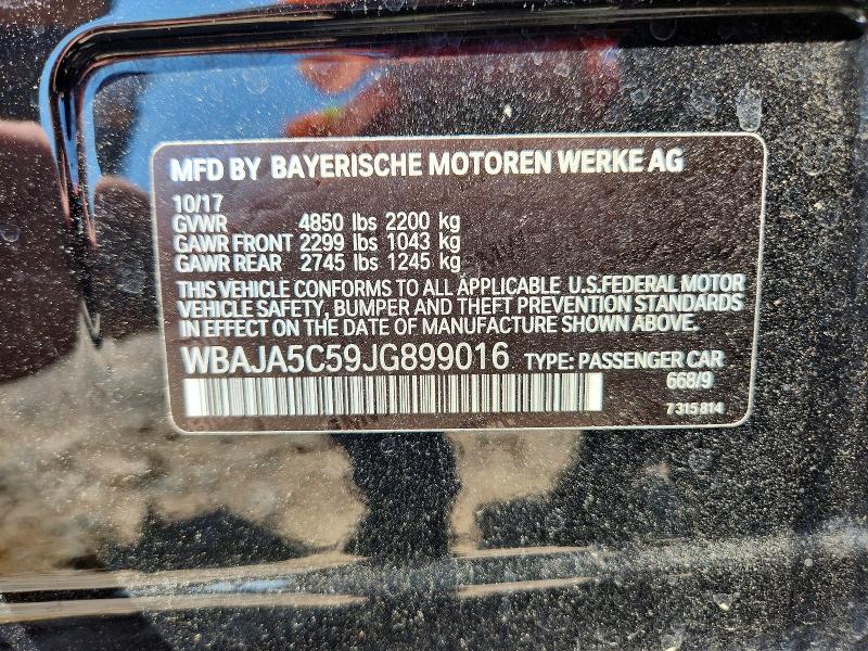 56850986 :رقم المزاد ، WBAJA5C59JG899016 vin ، 2018 Bmw 530 مزاد بيع
