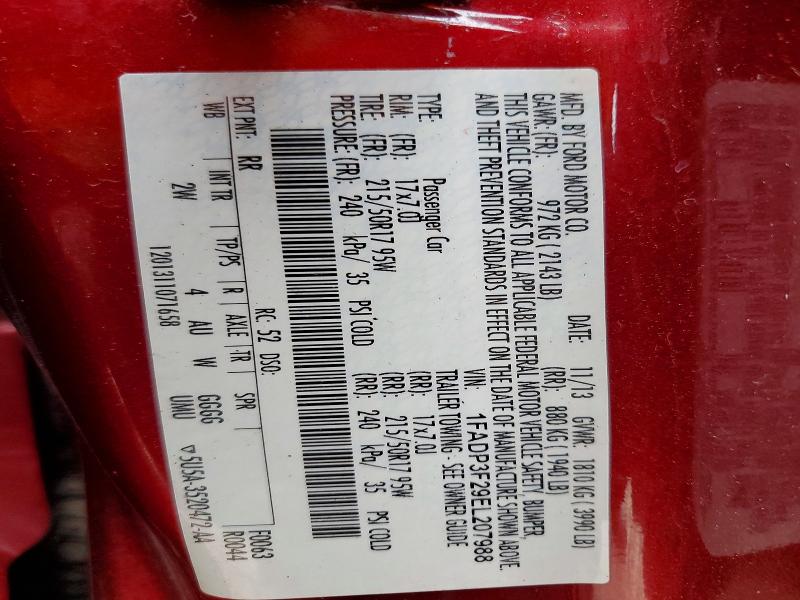 Продаж на аукціоні авто 2014 Ford Focus, vin: 1FADP3F29EL207988, номер лоту: 57391236