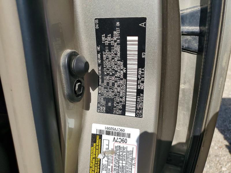 Aukcja sprzedaży 2005 Toyota Sienna, vin: 5TDBA22C95S045337, numer aukcji: 56684986