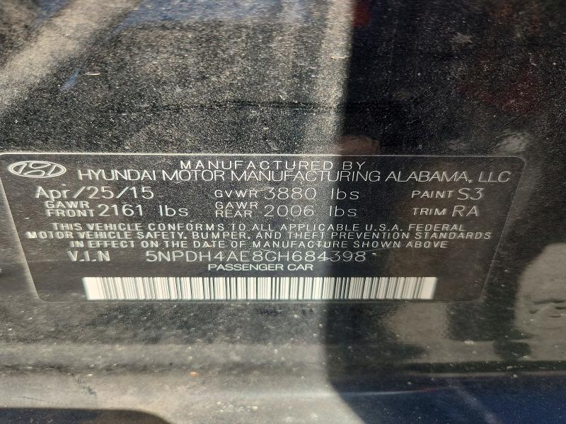 Aukcja sprzedaży 2016 Hyundai Elantra, vin: 5NPDH4AE8GH684398, numer aukcji: 56661896