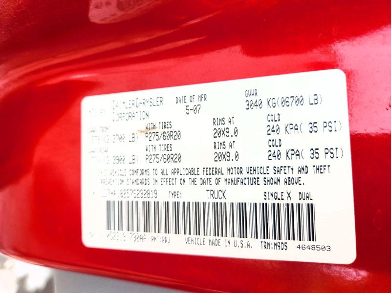 58426986 :رقم المزاد ، 1D7HA18257S232819 vin ، 2007 Dodge Ram 1500 مزاد بيع