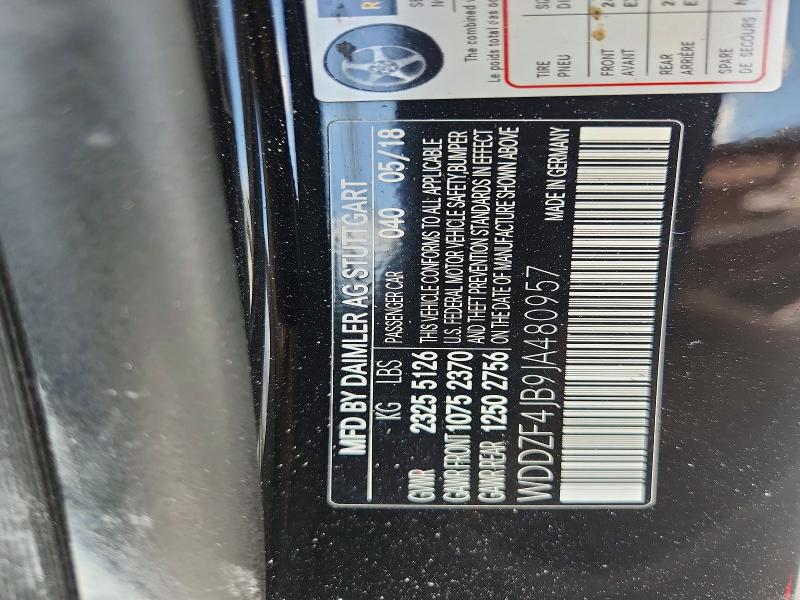 Продажа на аукционе авто 2018 Mercedes-benz E, vin: WDDZF4JB9JA480957, номер лота: 58140796