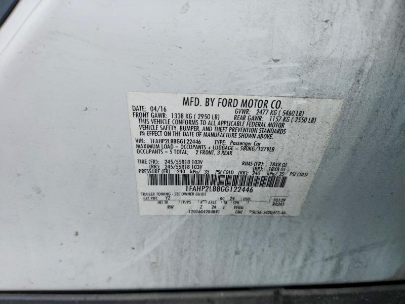 Продаж на аукціоні авто 2016 Ford Taurus, vin: 1FAHP2L88GG122446, номер лоту: 57691436