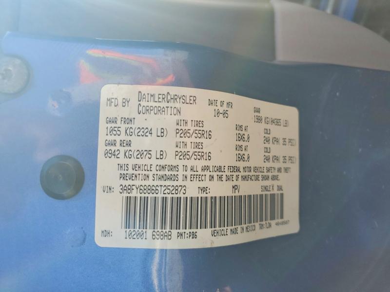 Продаж на аукціоні авто 2006 Chrysler Pt Cruiser, vin: 3A8FY68866T252873, номер лоту: 58390436