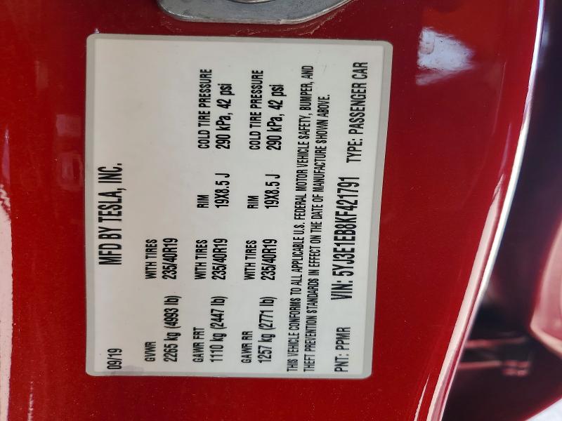 Продажа на аукционе авто 2019 Tesla Mdl 3, vin: 5YJ3E1EB8KF421791, номер лота: 56051816